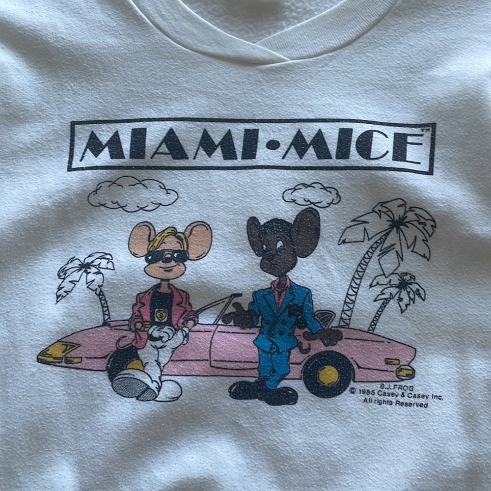 VINTAGE Jane Colby Miami Mice Sweatshirt Size Small - Picture 3 of 5